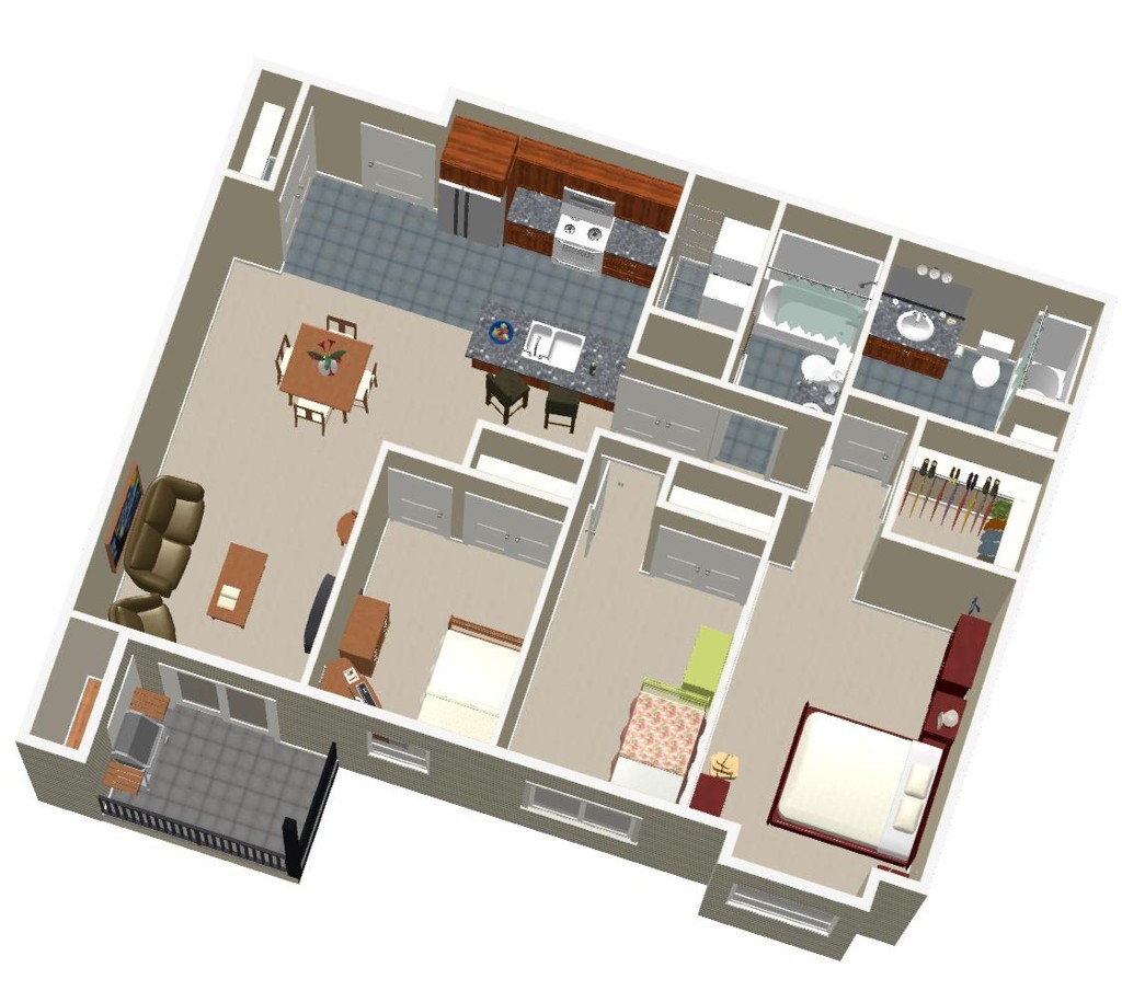 Plan A - Birds eye view - Angle 2