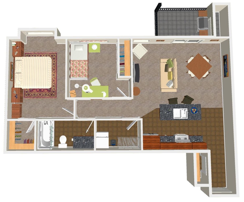 Plan C- Birdseye view - Overhead