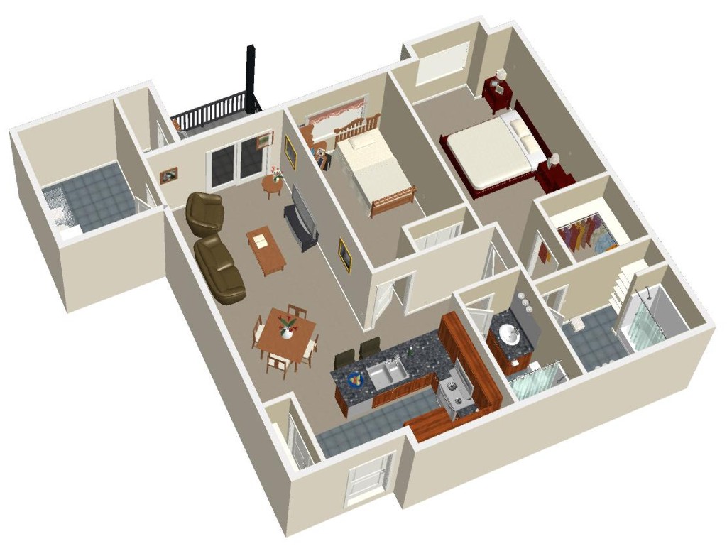 Plan D - Birds eye view - Angle 2
