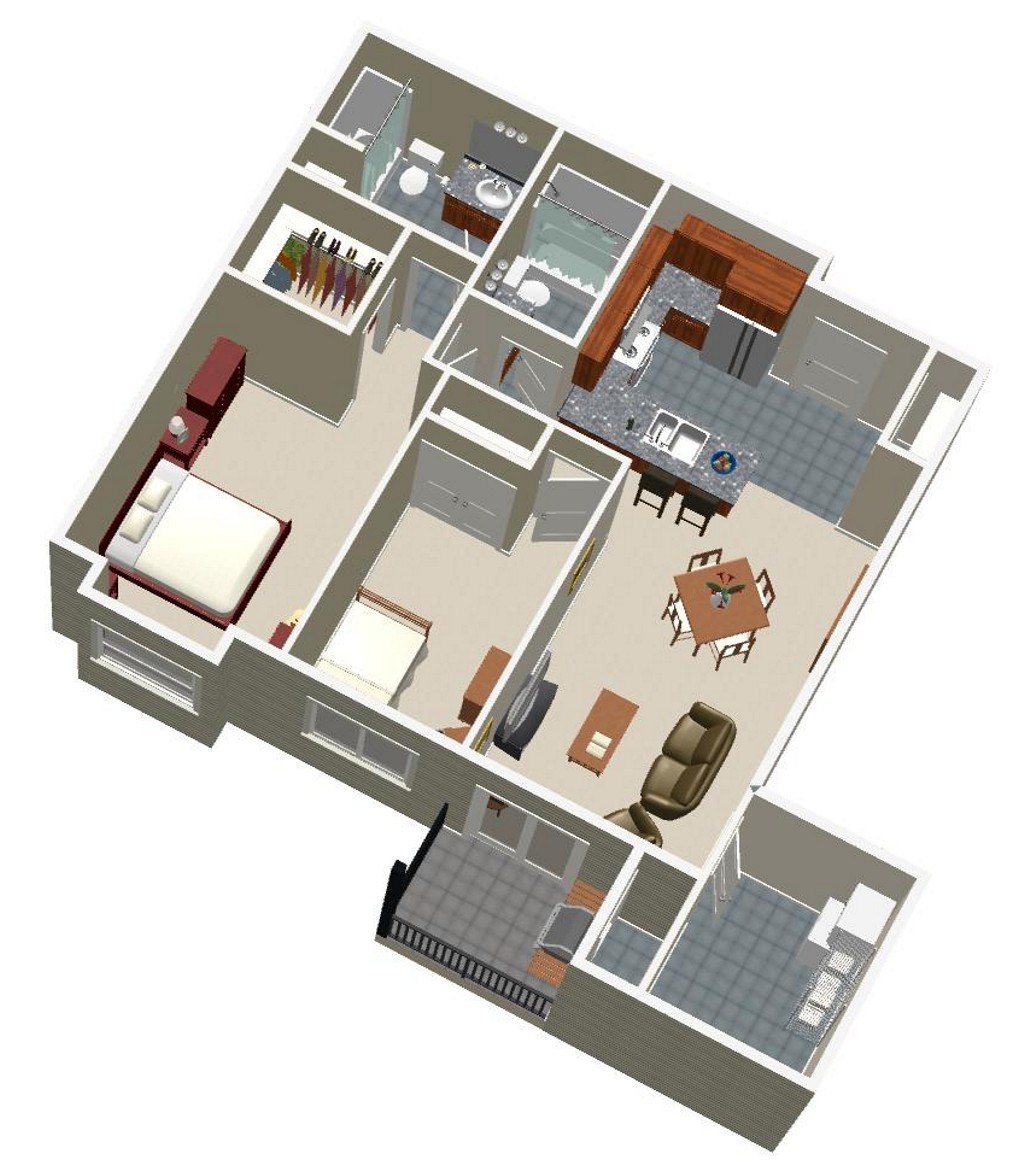 Plan D - Birds eye view - Angle 3