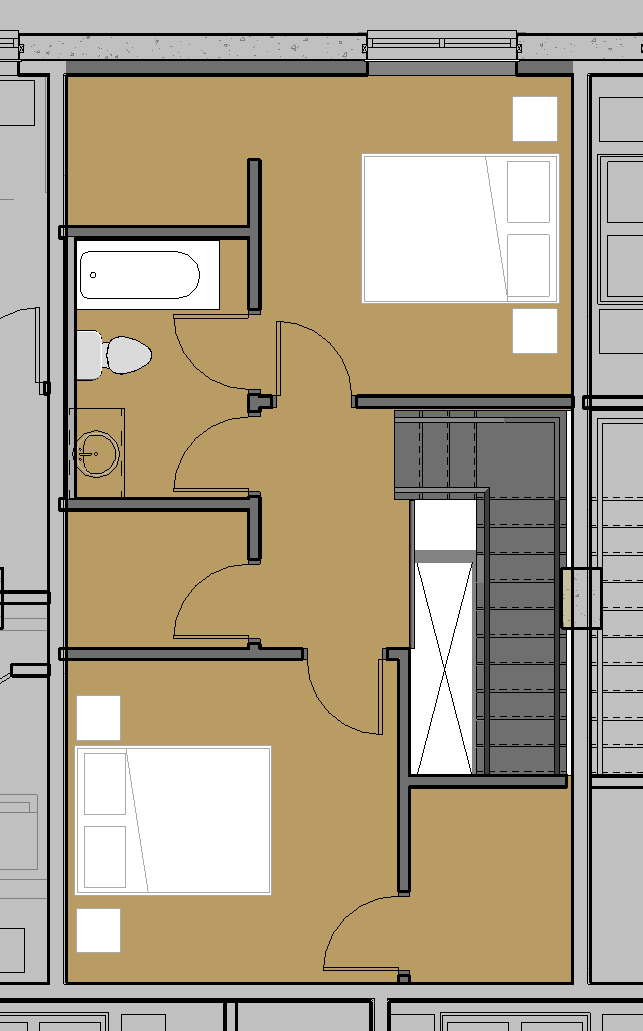 Plan B2 Upper Floor - plan